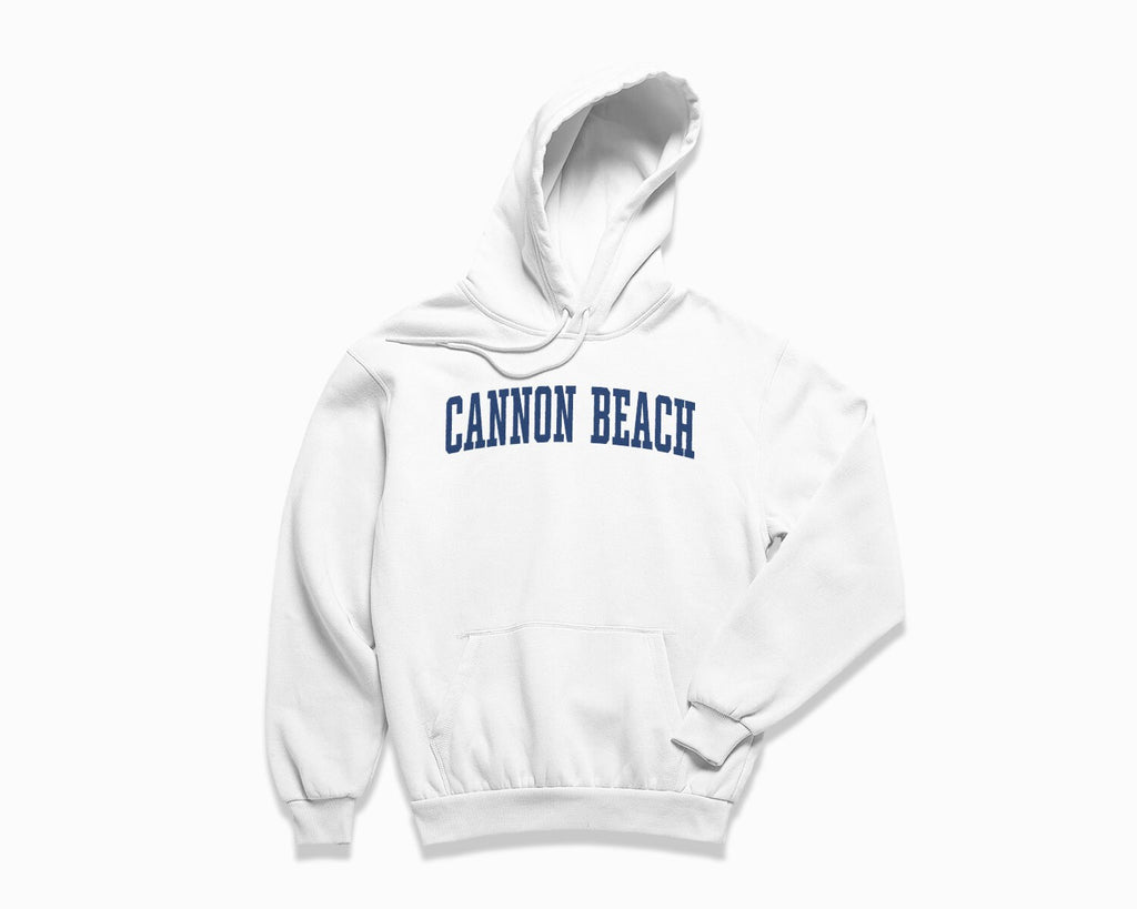 Cannon Beach Hoodie - White/Navy Blue