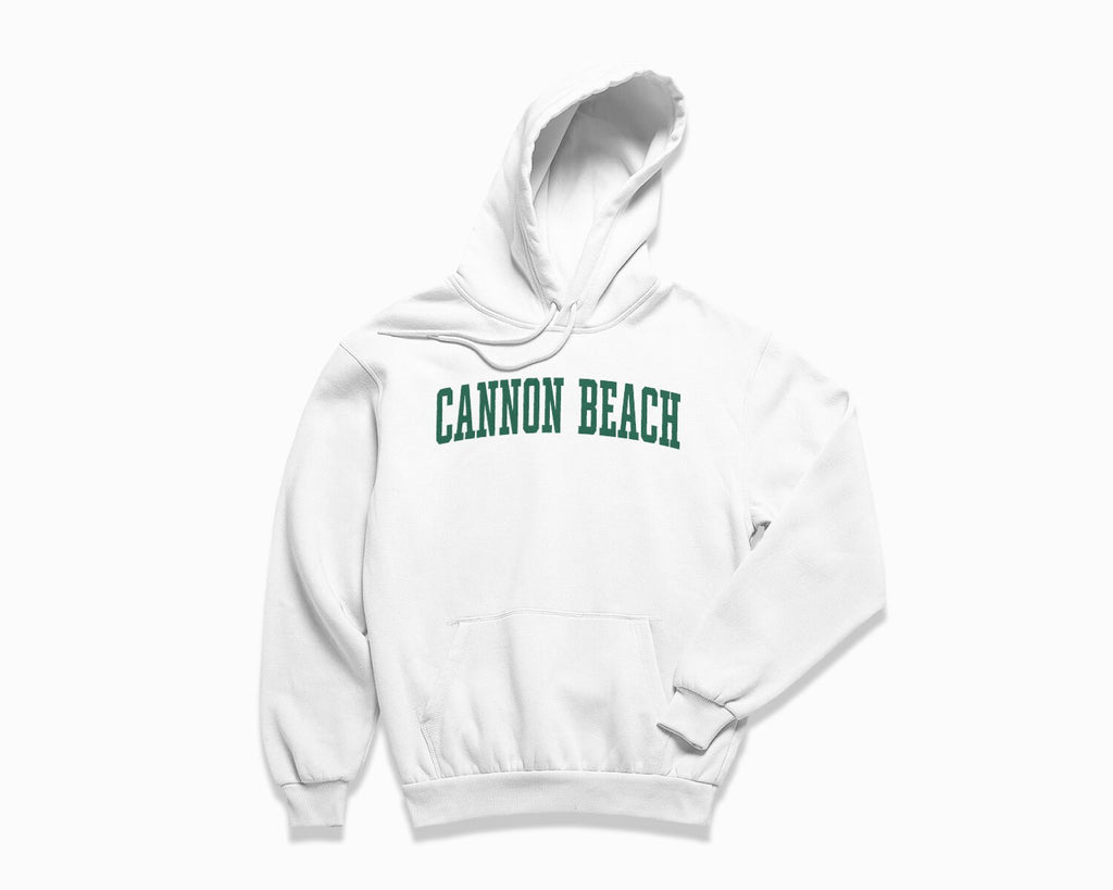 Cannon Beach Hoodie - White/Forest Green