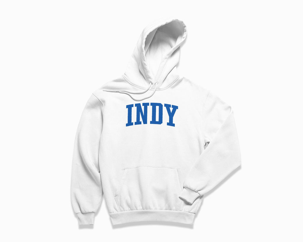 INDY Hoodie - White/Royal Blue