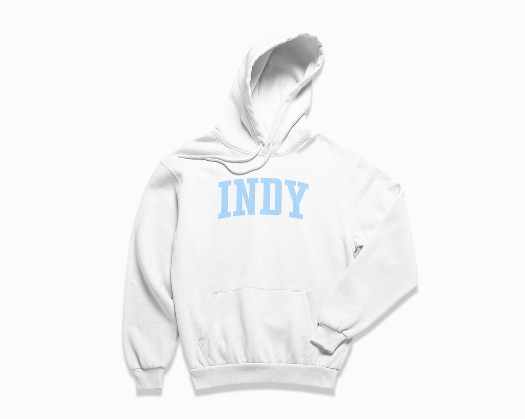 INDY Hoodie - White/Light Blue