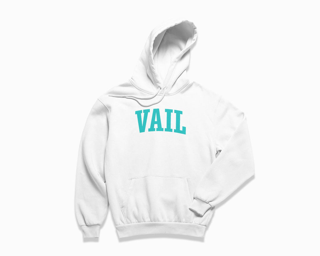 Vail Hoodie - White/Turquoise